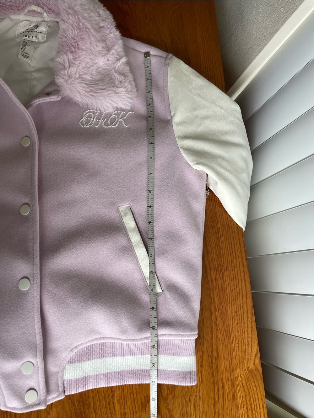 Hello Kitty And Friends x Forever 21 Lavender Varsity Bomber Jacket Size XS - Picture 12 of 16
